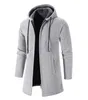 Herfst Winter Warme Rits Middellange Vest Truien Man Casual Knitwear Sweatercoat herenkleding