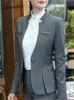 Yitimuceng Solide Frauen Anzüge Büro Sets Mode Langarm Single Button Lose Blazer Elegante Hohe Taille Hosen 231229