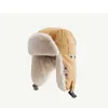 Winter Lamb Hair Lei Feng Hat Children Winter Ear Protection Hat Korean version of cycling thickened windproof flying hat to 231229