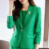 Abiti da donna CTemperament Blazer Viola Verde Nero Bottone singolo di alta qualità Elegante formale da ufficio Abbigliamento da lavoro da donna Giacca chic Coa