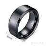 Bagues de bande de 8 mm de large pour hommes, bijoux de mariage en tungstène, carbure de haute qualité pour livraison directe, Dhi4E