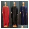 Ubrania etniczne Afrykańskie sukienki dla kobiet szyfonowych diamenty kaftan sukienka 2023 tradycyjna lady abaya boubou szlafrok ubrania