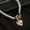 Braccialetti con ciondoli Ciondolo amore francese Perla d'acqua dolce naturale Gioielli di moda semplici e leggeri da donna