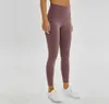 Nagie materiały Kobiety do Yoga Pants L85 Solid Color Sports Gym Zużycie Legginsy o wysokiej talii elastyczna fitness dama