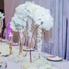 ステンレススチールゴールドテーブルトップフラワーホルダーセンターピース花瓶イベントサプライヤー結婚式183