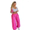 Pantaloni da donna Y2k Metà di Vita Sexy Aderente Donne Cargo Coreano Streetwear Moda Estate Rosa Baggy Femminile 2023