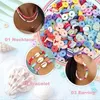 حبات البوليمر الطين مجموعة 6 مم قوس قوس قزح حبات رقاقة مسطحة ل Boho Bracelet Negres Making Letter Beads Kit DIY 231229