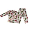 Winter boutique pyjama Jongens meisjes kinderen kerstkostuum met lange mouwen Broer/zus sets babykleding 231229