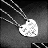 Pendentif Colliers Lettre Coeur Brisé Collier Infinity Lovers Couple Bijoux De Mode Cadeau Drop Ship Livraison Pendentifs DH7Hv