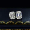 PANSYSEN Solido argento sterling 925 6ct creato Moissanite fidanzamento matrimonio orecchini orecchini compleanno gioielleria raffinata regalo 210309q