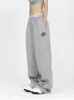 QWEEK Y2K Streetwear Star Pantaloni sportivi da jogging Donna Harajuku Retro Vintage Patchwork Pantaloni sportivi Hip Hop oversize Pantaloni larghi 231229