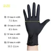 Gants en nitrile noir jetables, 100 pièces, gants en Latex, outils de nettoyage, travail rose, PVC TPE Guantes, ensemble de gadgets de cuisine, 231229