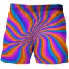 Pantaloncini da uomo da spiaggia per uomo modello geometrico astratto stampato in 3D pantaloni corti da bagno casual da strada moda abbigliamento