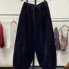 Pantaloni da donna Deeptown Casual Velluto a coste Harem Donna Vita alta Retro Bloomers larghi Pantaloni sportivi oversize femminili Pantaloni sportivi larghi marroni