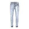 Calças roxas homens jeans designer calça para homens preto 2023 novo estilo bordado auto cultivo e pés pequenos moda feminina tamanho 29-40 gaoqisheng123