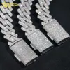Good Price Good Quality Factory Directly Sales Hip Hop Jewelry Vvs Moissanite Silver Cuban Link Chain 15mm Iced Out Cuban Link