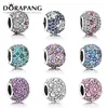 DORAPANG 100% Plata de Ley 925 pura plata brillante estadísticas Clip Charm Bead Fit Pulsera Original DIY pulsera toda la fábrica 245S