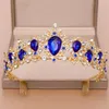 Nouvelle couronne de mariée, diadème en cristal vert bleu rouge pour mariage, accessoires de cheveux, couvre-chef de mariée, bijoux de cheveux pour femmes, 233V