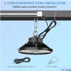 High Bay Etl Dlc Ufo Luzes LED 100W 150W 200W 240W Iluminação Industrial Garagem Exposição Lâmpada Highbay Light Drop Delivery Dhdmx