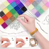 3mm japanska glasfröpärlor Set Letter Spacer Pärlor för juvelri Making DIY Armband Rings smycken Tillbehörssats med verktyg 231229
