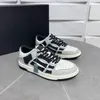 Designer sapatos casuais SKEL-TOP HI LOW BANDANA sapatos esportivos para homens mulheres couro e osso apliques superior EVA sapatos esportivos de baixo nível