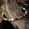 Strand bohême coloré perles de pierre naturelle perle déclaration Bracelet fait à la main femme concepteur spirituel Chakra bijoux