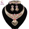 Orecchini Collana CYNTHIA Moda Donna Set di gioielli Dubai Anello nuziale nuziale Bracciale Nigeria Sets204E