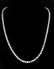 Master Rocks Sterling Sier 10K Gold Plated Iced Out 5Mm VVS Moissanite Tennis Chain