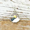 whole JEPHNE Mountain Necklace Sunrise Moutain Circle Charm Pendant Necklaces Hiker Nature Ski Gifts The Mountains are Calling246o