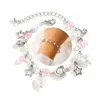 Link Bracelets Fashionable Beads Wrist Jewelry Charm Bracelet Perfect Gift For Women Girls Teen
