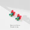 Boucles d'oreilles en argent S925, aiguille, dessin animé mignon, mode femmes fille, thème de noël, cadeau d'élan pour petite amie