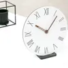 Zegary stołowe biały unikalny zegar ścienny z unikalnym stylem z wieloma funkcjami trwałą konstrukcją