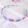 Vintage Shining Thin Plain Hairbands Women Girls Solid Color Headbands Personal Glitter Hair Hoop Bezels Fashion Headwear