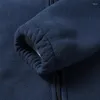 メンズトレンチコート厚いフリースコートカジュアルアウトドアジャケットスタンディングネックマンの冬