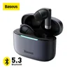 Oortelefoonbaseus E9 TWS Bluetooth 5.3 Oortelefoons Enc draadloze hoofdtelefoon 4MIC HD Bellen 30 uur batterijduur draadloos opladen