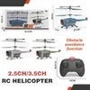 Hélicoptère Rc 35Ch 25Ch Avion télécommandé 24G Planant évitement d'obstacles Avion électrique Avion Jouets volants pour garçons 231229