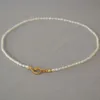 Seed Beads Pearls Bracelets & Necklace Sets OT Clasp Brass Gold Jewelries244O