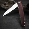 High quality Red Rosewood Handle Pocket Knife D2 Steel Blade Camping Hunting EDC Folding Knives