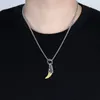 Pendant Necklaces Male Stainless Steel Jewelry Flame Wolf Fang Necklace For Men Punk Hip Hop Accessories Water Proof Never Fade