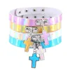 Choker Punk Laser Läder Kvinnor Ben och nacke handled Multi-ändamålskläder Funky Cross Chockers Halsband Partihandel