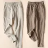 Women's Shorts Women Cotton Linen Pants Ladies Elegant Trousers Formal All Sizes Famous Design Elastic Waist