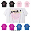 SP5DER Young Thug 555555 남성 여성 Hoodie 고품질 셔츠 폼 폼 프린트 스파이더 웹 그래픽 핑크 스웨트 셔츠 Y2K 티셔츠 풀버 미국 크기 XS-2XL 0BEK