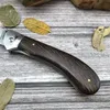 Coltello pieghevole da tasca con manico in legno russo per esterni Coltelli da caccia tattici da campeggio EDC