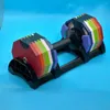 Dumbbells Multiple Colors Adjustable Set 2kg(5lb) Or 4kg(9lb) Increase Max 45kg(100lb) Home Fitness Fast Adjustment