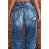 Kvinnors jeans Loose Ripped Tassel Fashion Street Style Denim Trousers 2023 Autumn Plus Size Ladies Straight Leg Pants