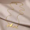 14K Yellow Gold Necklace For Women Cat Heartbeat Pendant Necklaces Vintage Waterproof Jewelry Cute Animal Accessories Free G 657