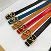 59% BELE DESIGNER NEW Women's Cowhide V Letter Smooth Buckle Fashion Simple Youth Pants Belt Women