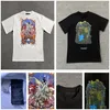 メンズTシャツデザイナーシャツグラフィックティーシャツTシャツ服ヒップスターヴィンテージTシャツファブリックストリートグラフィティクラッキング幾何学的パターンルーズS-XL