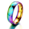 다채로운 무지개 소형 발자국 손가락 반지를위한 약속 약속 6mm 연인의 결혼 반지 레즈비언 게이 쥬얼리 181w