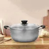 Dubbla pannor rostfritt stål mjölkpanna hushåll matlagning lager bärbar spis soppa praktisk non stick stekpanna